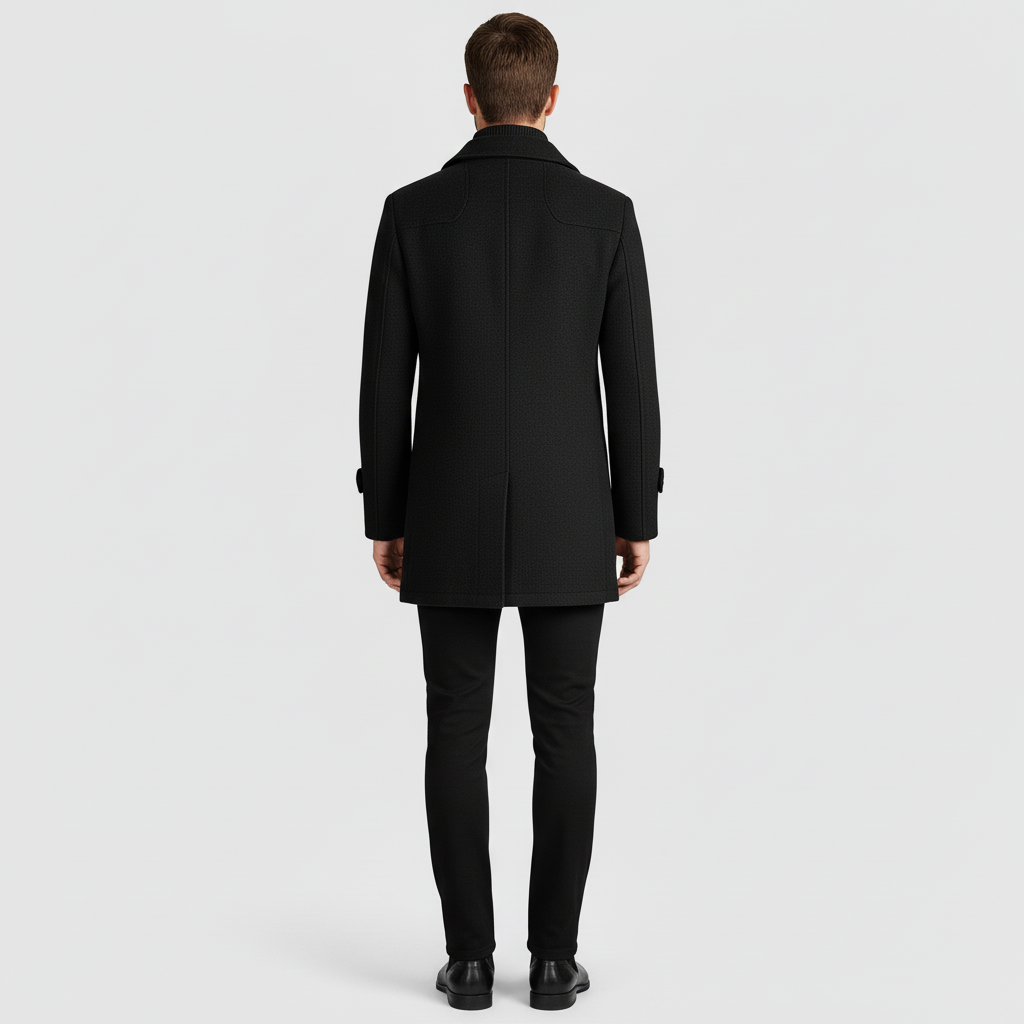 Płaszcz męski z kołnierzem