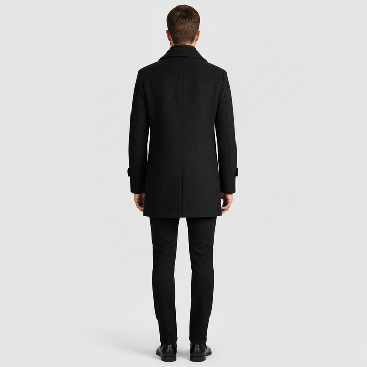 Płaszcz męski z kołnierzem