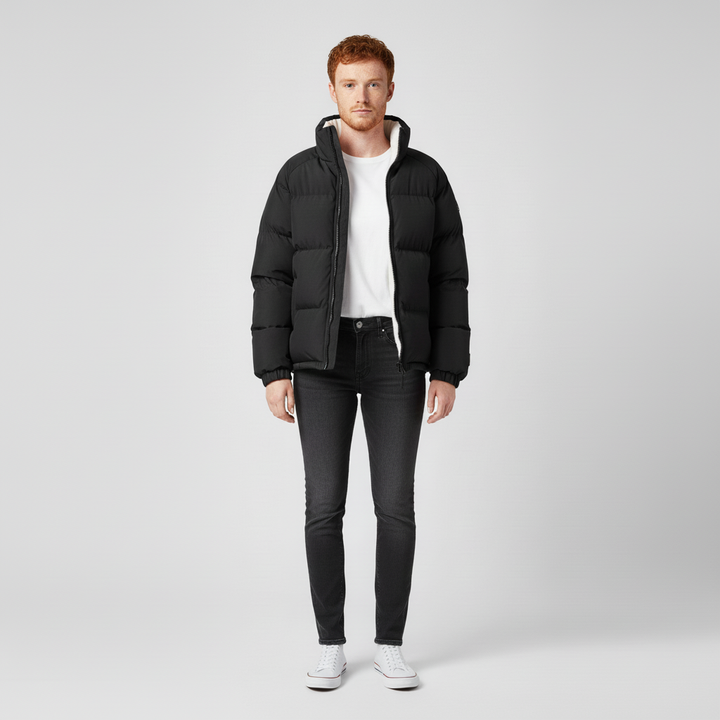 Kurtka Męska Zimowa Pikowana z Kapturem