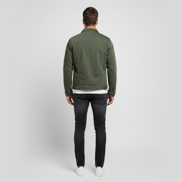 Męska Klasyczna Kurtka Jeansowa