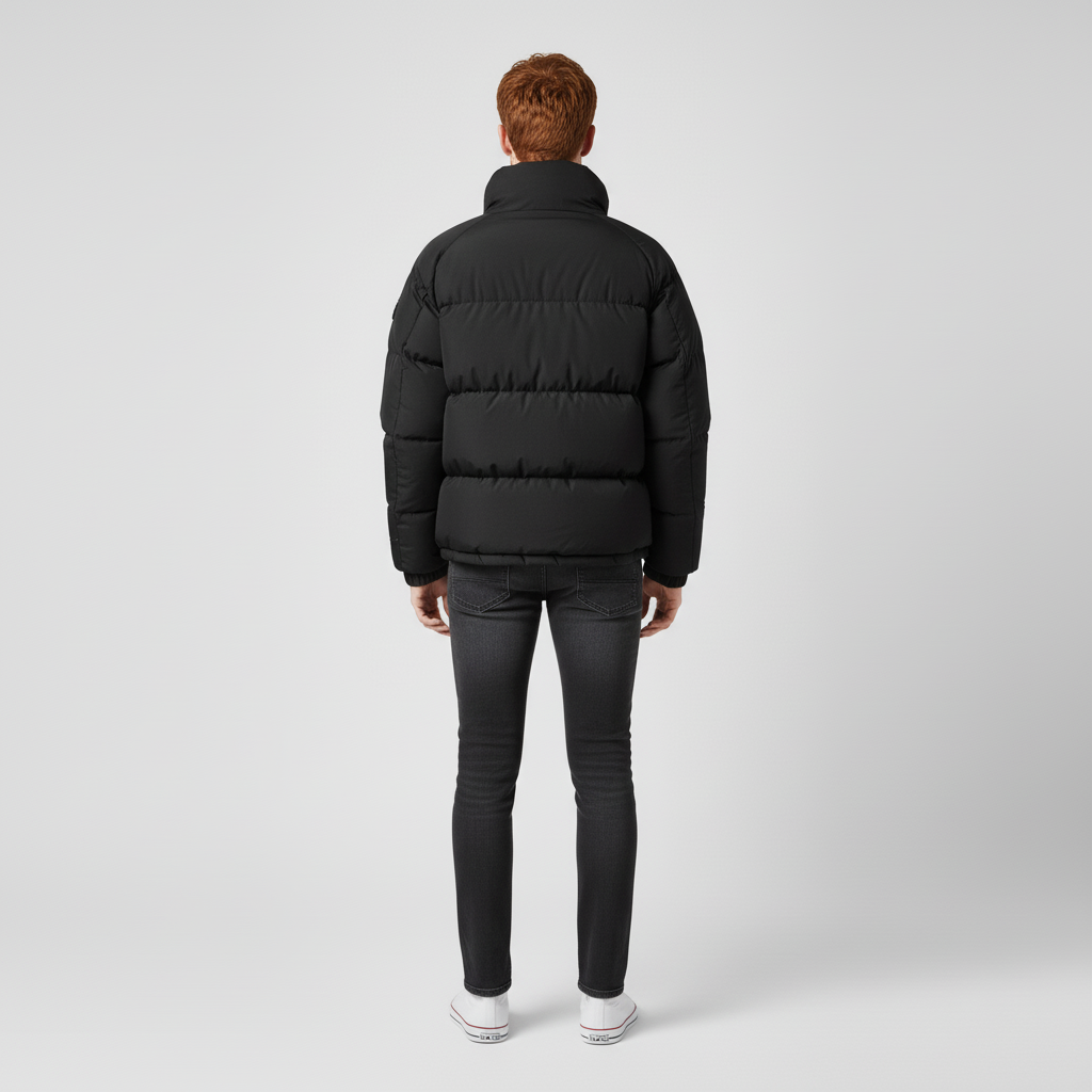 Kurtka Męska Zimowa Pikowana z Kapturem