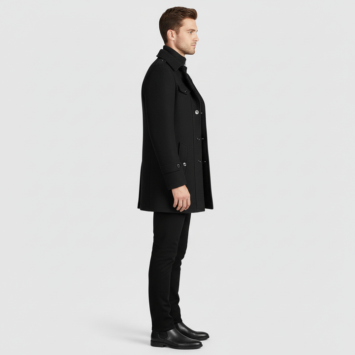 Płaszcz męski z kołnierzem