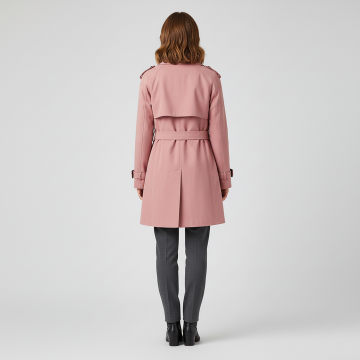 Damski Trencz Z Kołnierzem Revers