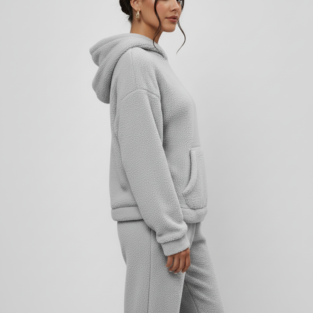 Damski Zestaw Polarowy z Kapturem