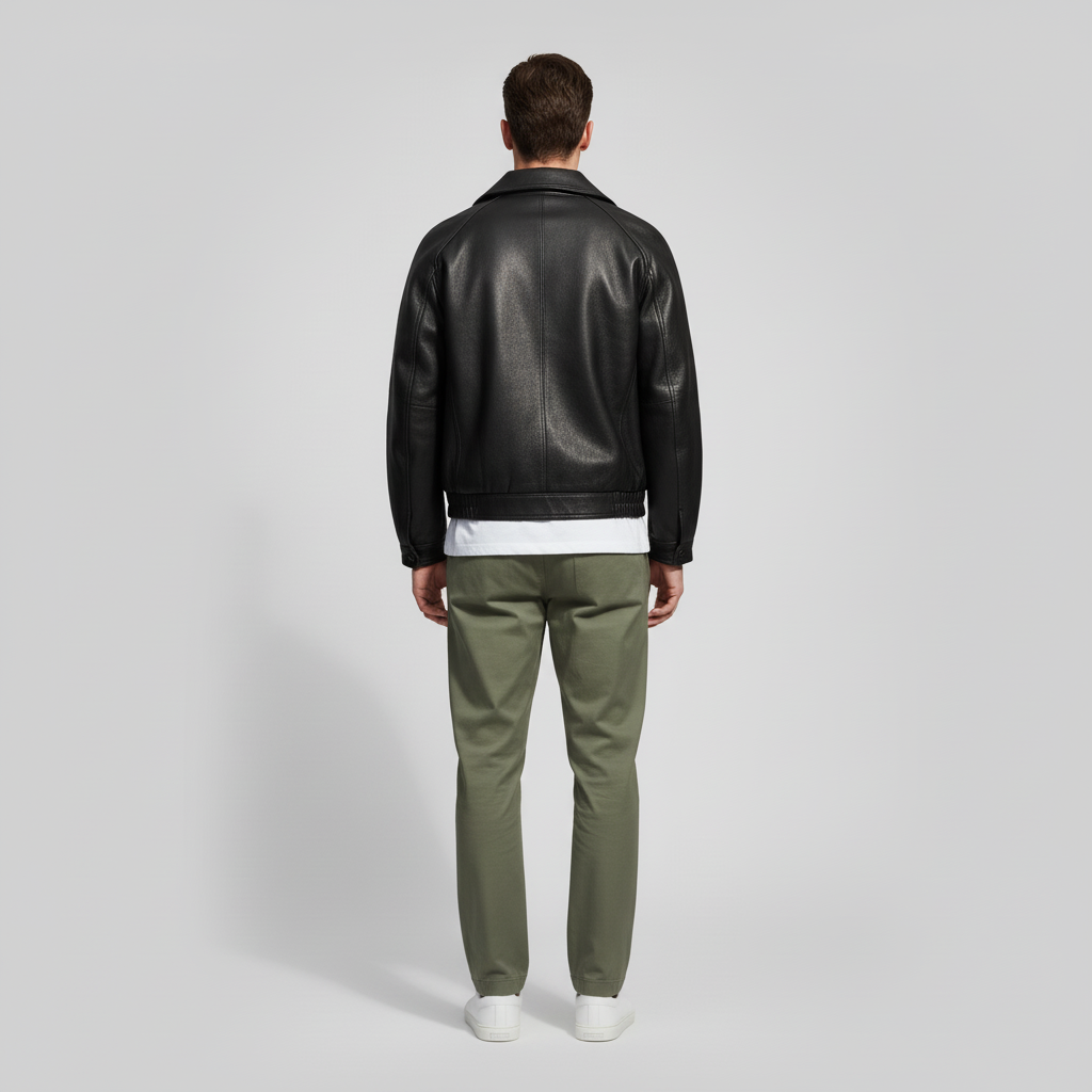 Kurtka Męska Klasyczna z Prostą Linią