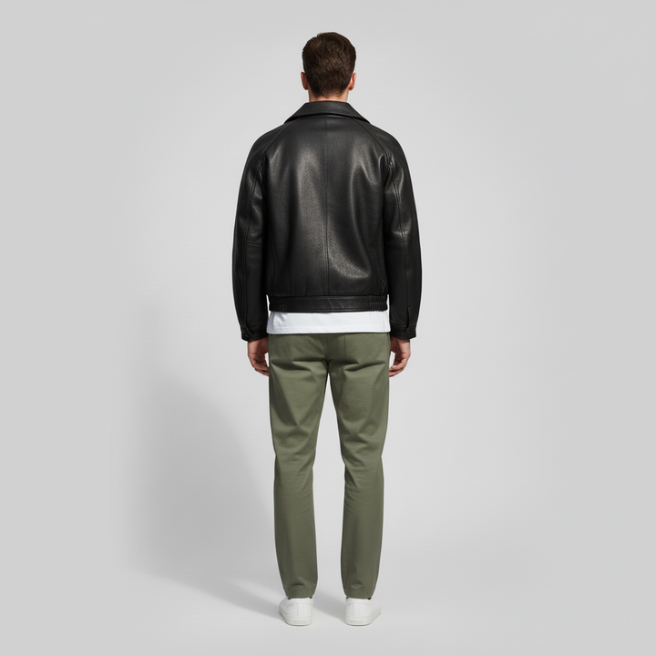 Kurtka Męska Klasyczna z Prostą Linią