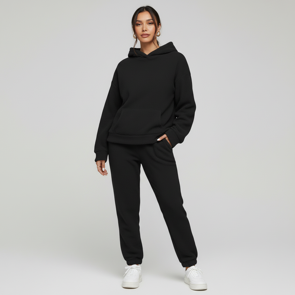 Damski Zestaw Polarowy z Kapturem