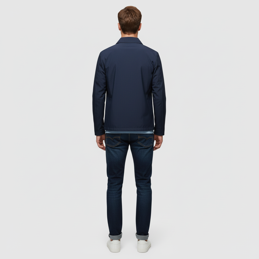 Męska Jesienna Marynarka Biznesowa Z Kołnierzem