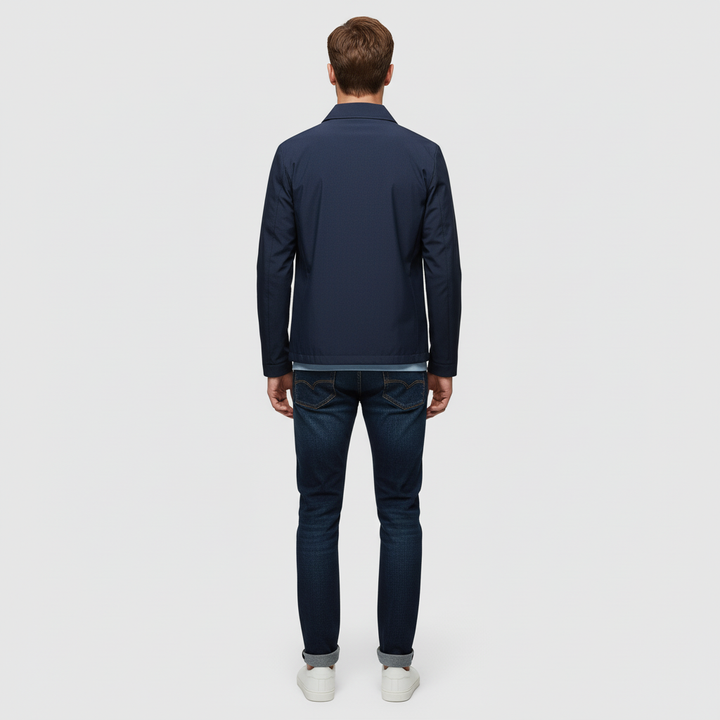 Męska Jesienna Marynarka Biznesowa Z Kołnierzem