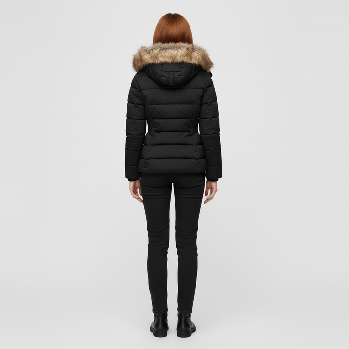 Damska Kurtka Zimowa Z Kapturem Na Zamek