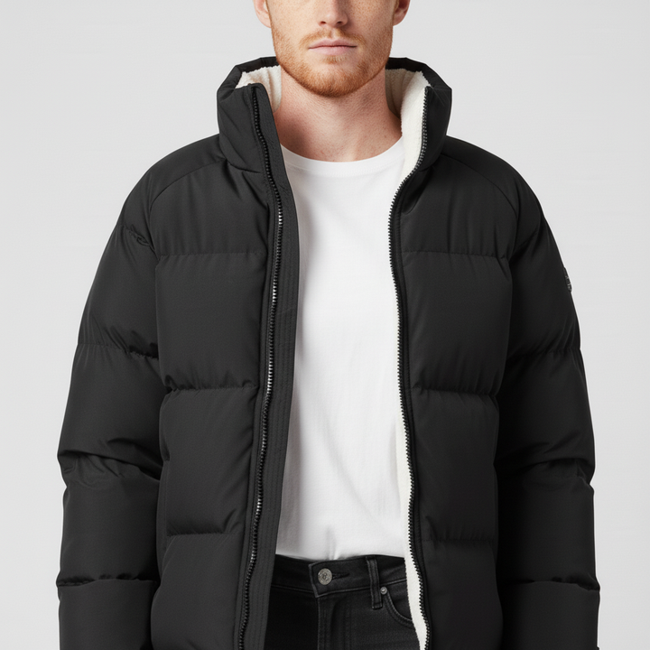 Kurtka Męska Zimowa Pikowana z Kapturem