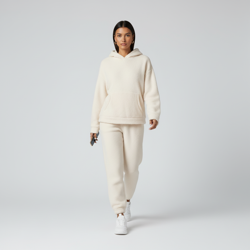 Damski Zestaw Polarowy z Kapturem