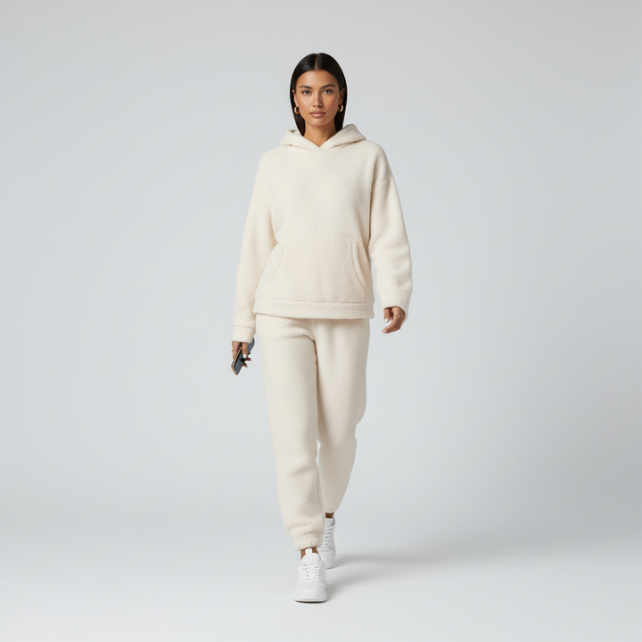 Damski Zestaw Polarowy z Kapturem