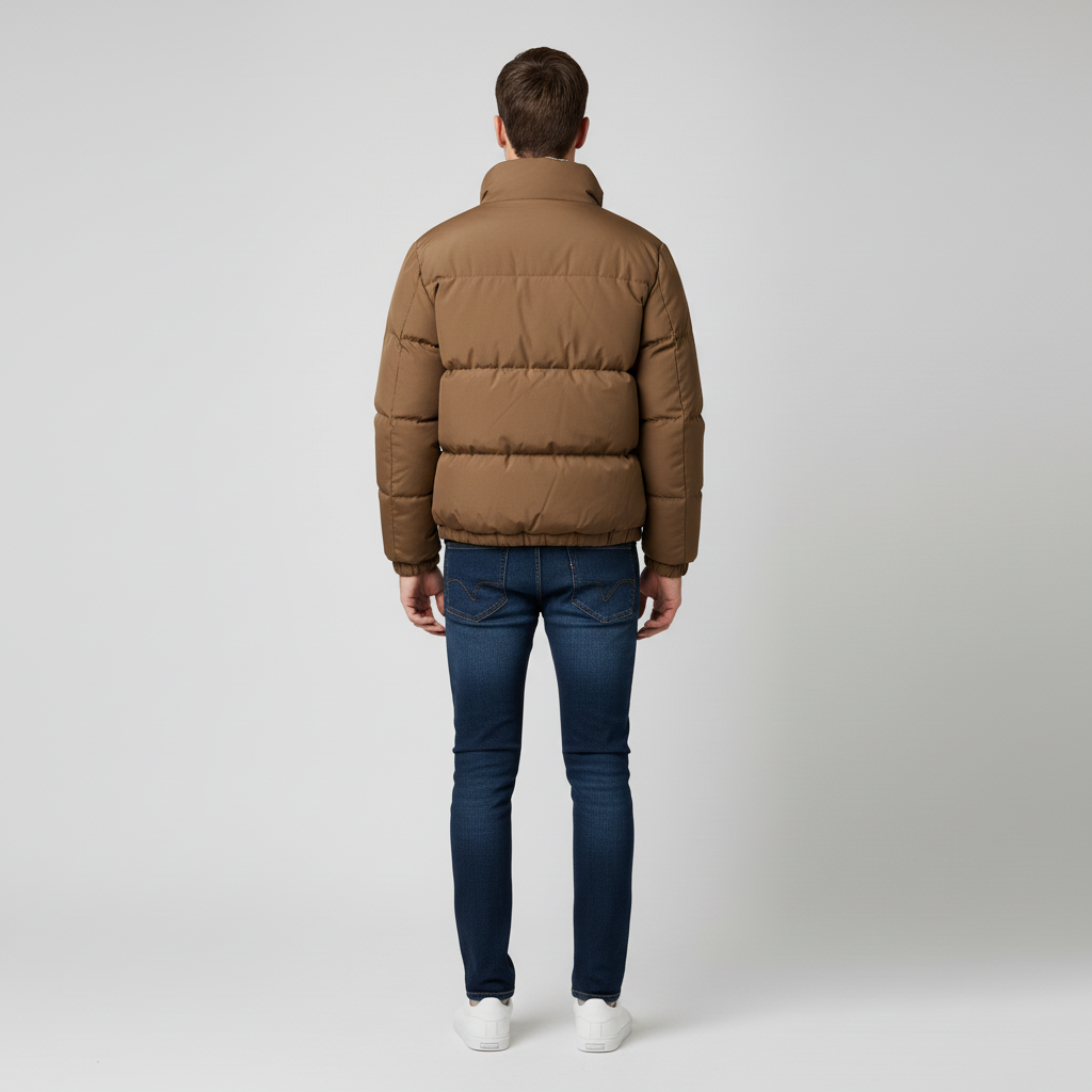 Kurtka Męska Zimowa Pikowana z Kapturem