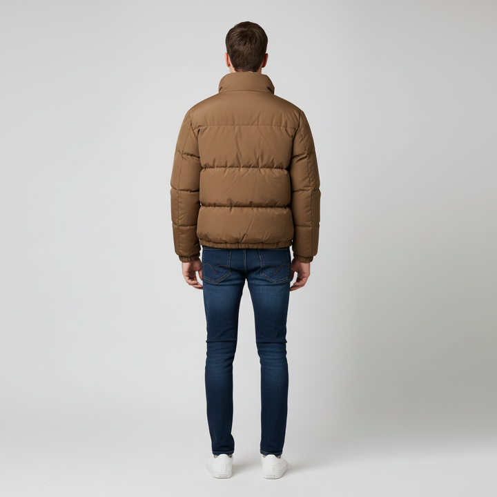 Kurtka Męska Zimowa Pikowana z Kapturem