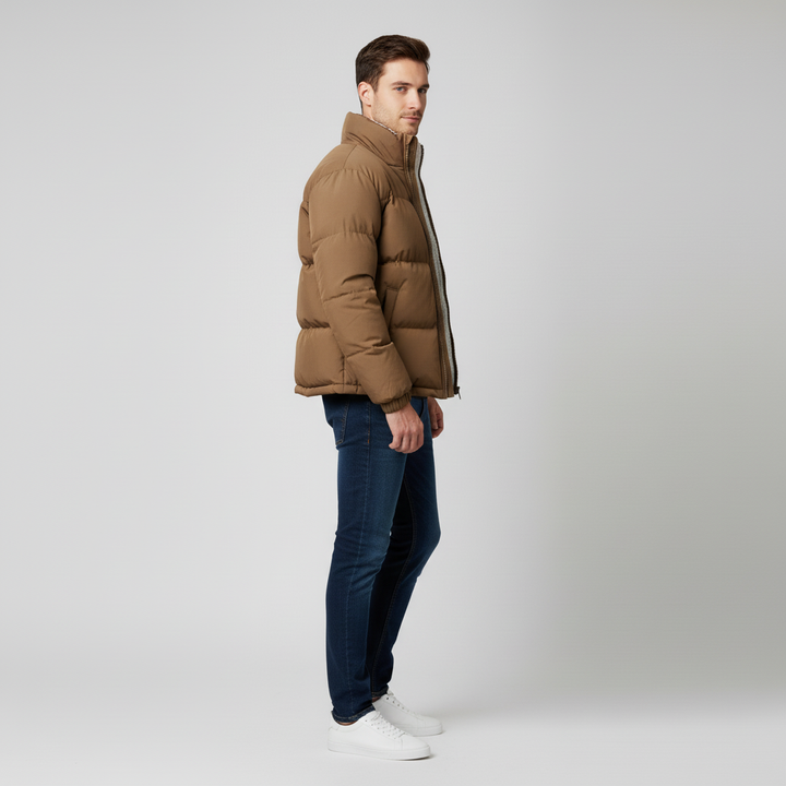 Kurtka Męska Zimowa Pikowana z Kapturem