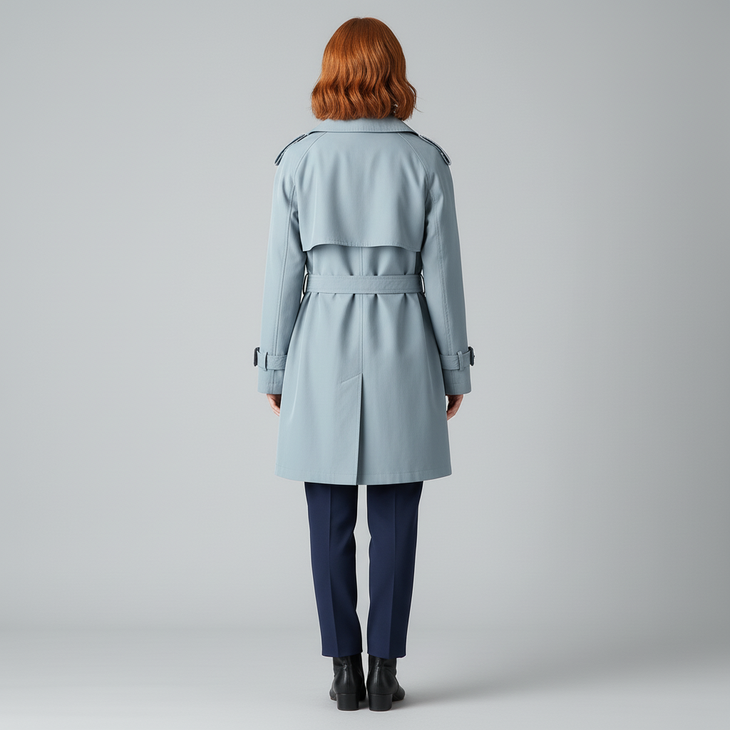 Damski Trencz Z Kołnierzem Revers