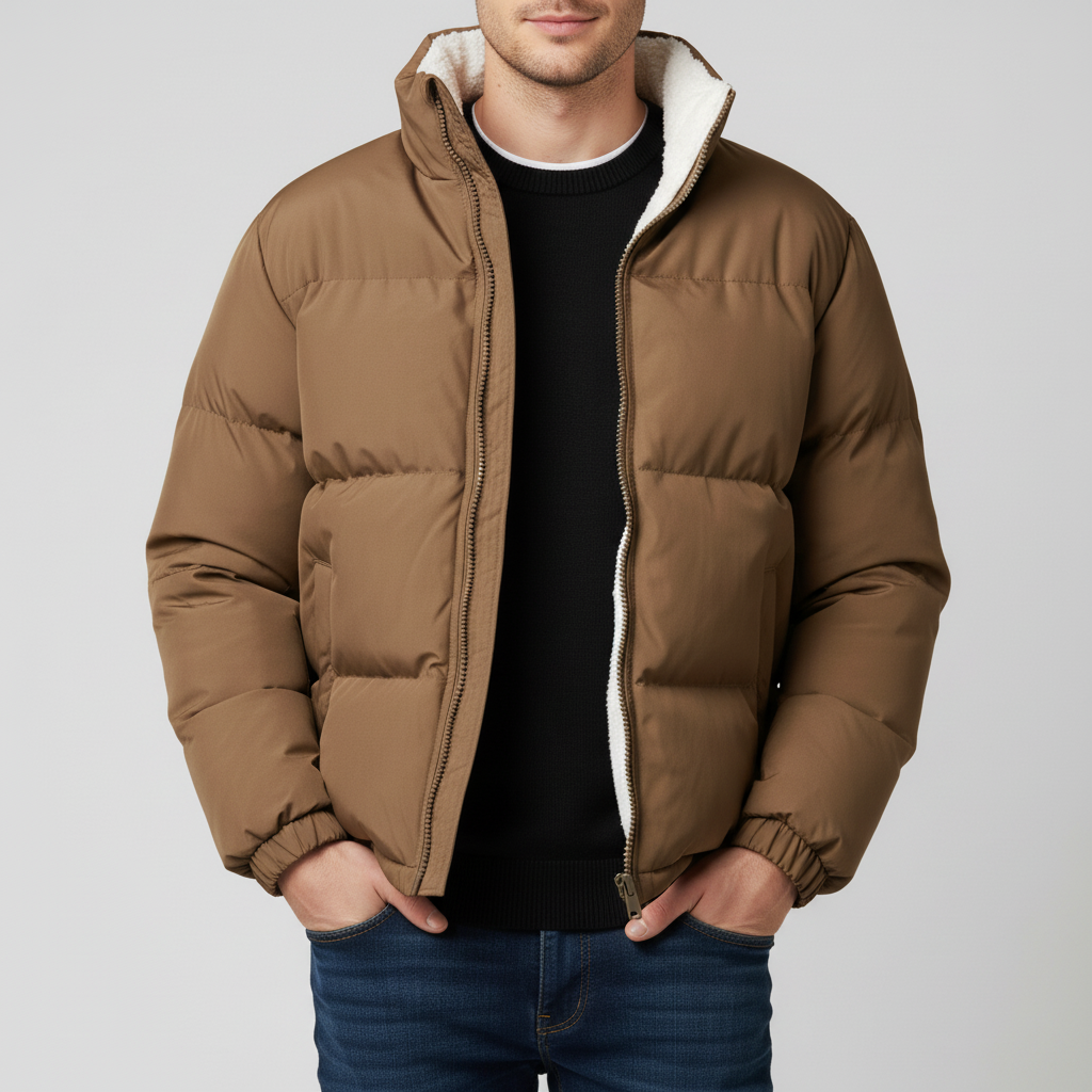 Kurtka Męska Zimowa Pikowana z Kapturem