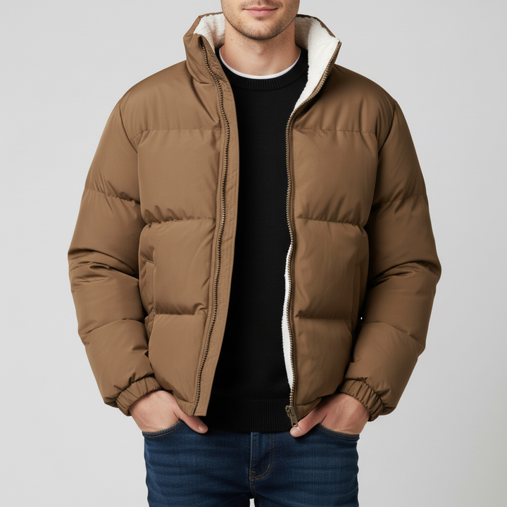 Kurtka Męska Zimowa Pikowana z Kapturem