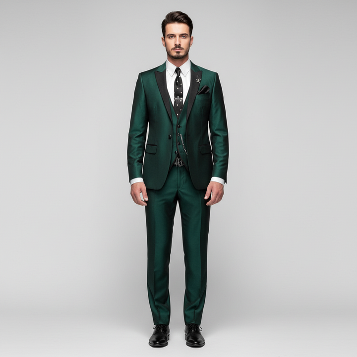 Garnitur Męski Trzyczęściowy z Blazerem i Kamizelką