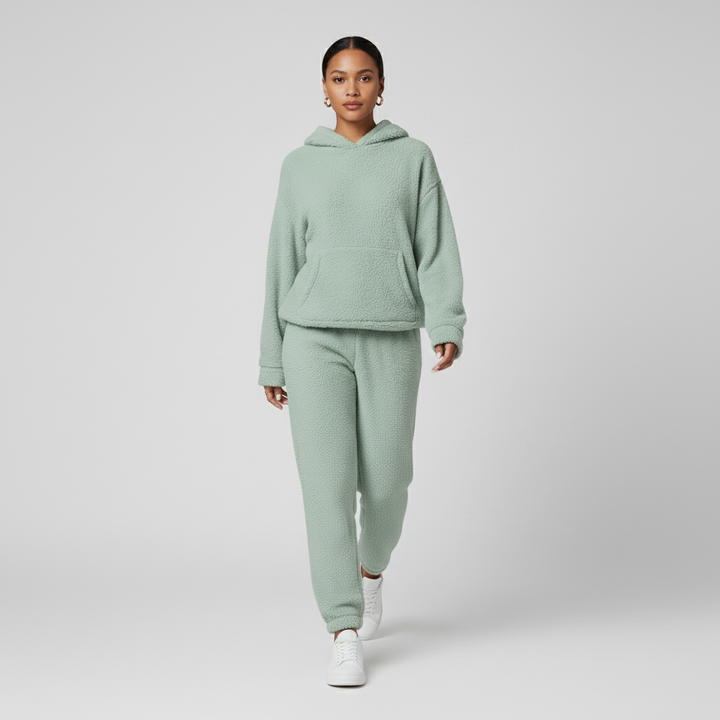 Damski Zestaw Polarowy z Kapturem