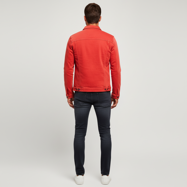 Męska Klasyczna Kurtka Jeansowa