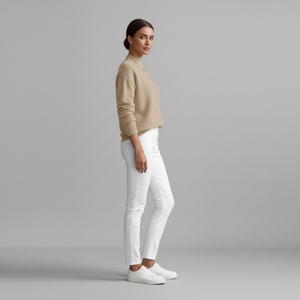 Damski Sweter z Golfem