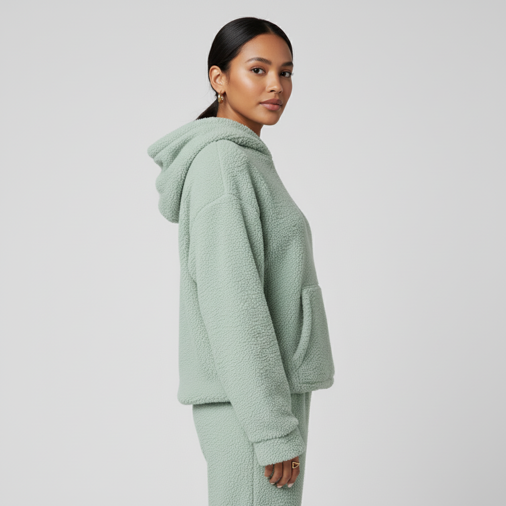 Damski Zestaw Polarowy z Kapturem