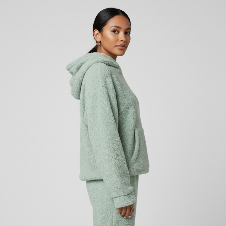 Damski Zestaw Polarowy z Kapturem