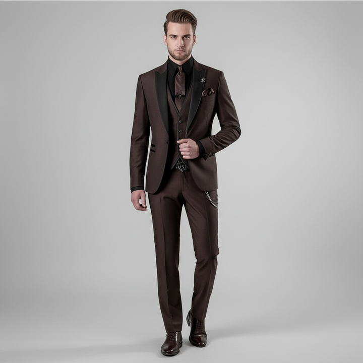 Garnitur Męski Trzyczęściowy z Blazerem i Kamizelką