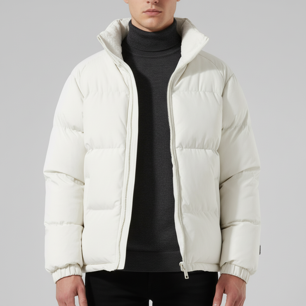 Kurtka Męska Zimowa Pikowana z Kapturem