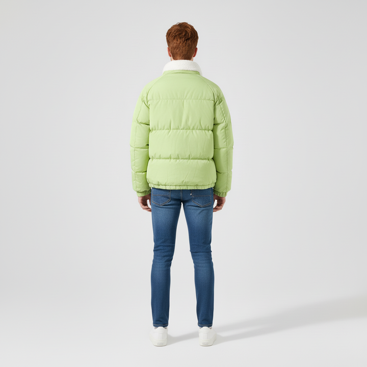 Kurtka Męska Zimowa Pikowana z Kapturem