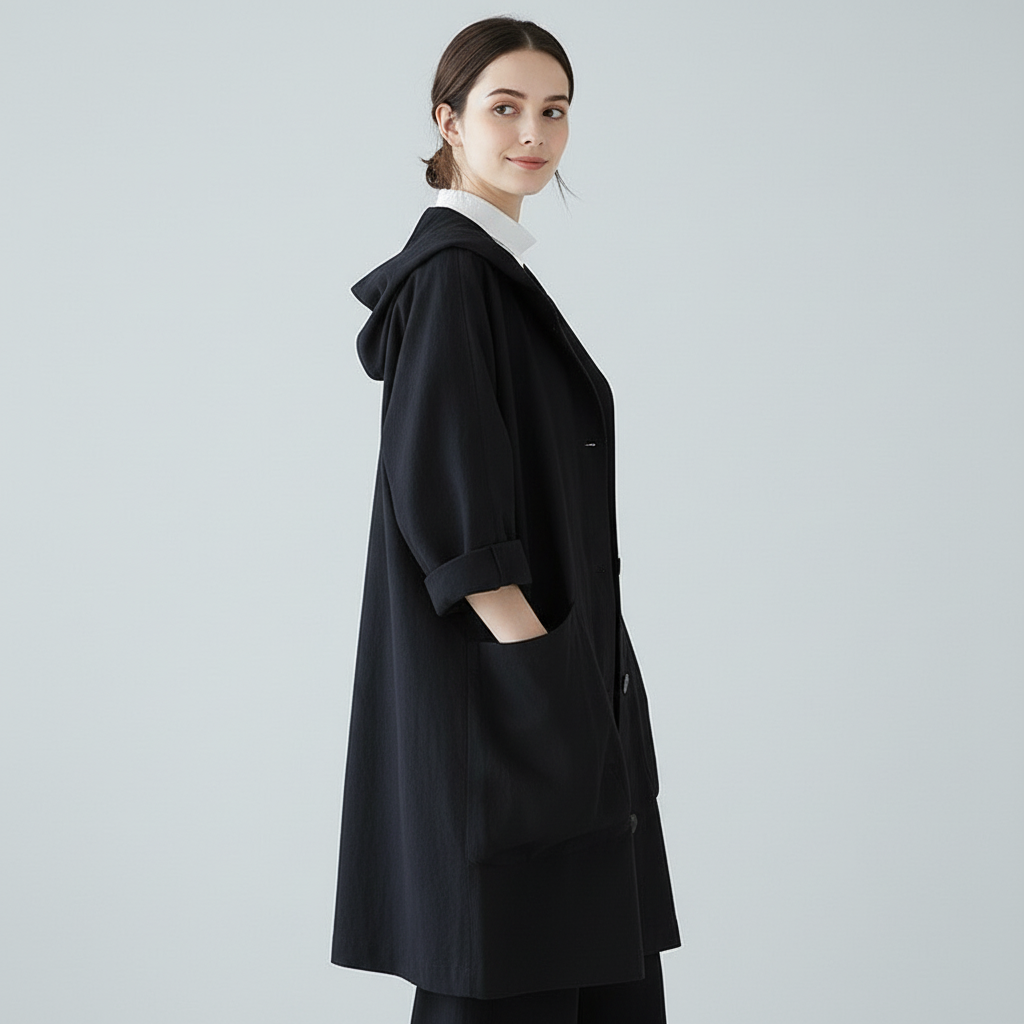 Płaszcz Damski Długi z Klasyczną Linią