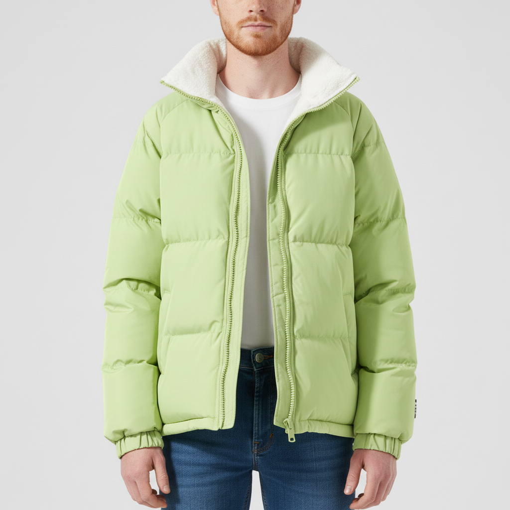 Kurtka Męska Zimowa Pikowana z Kapturem