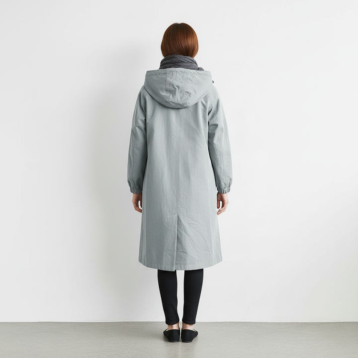 Trencz Damski z Kapturem w Klasycznej Formie