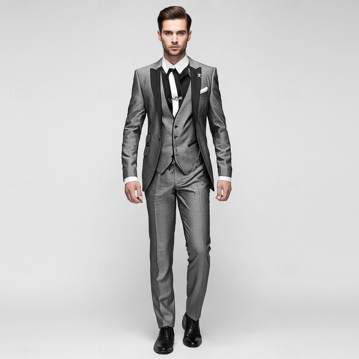 Garnitur Męski Trzyczęściowy z Blazerem i Kamizelką