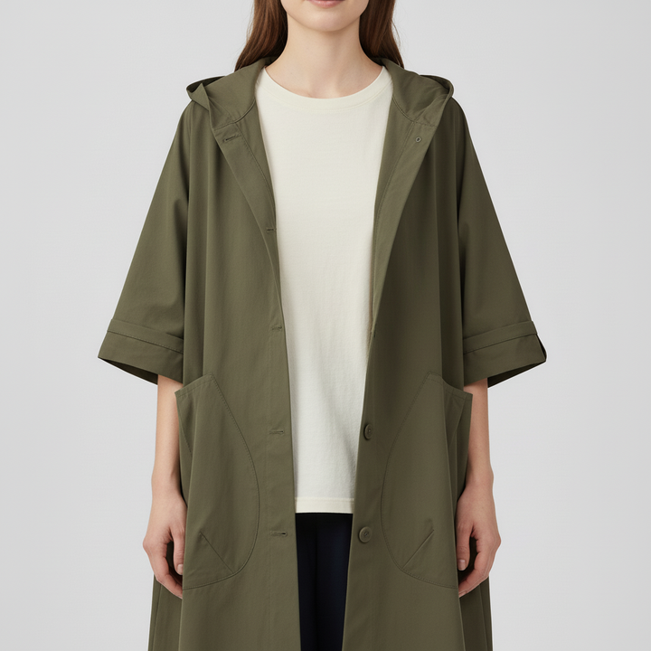 Płaszcz Damski Długi z Klasyczną Linią