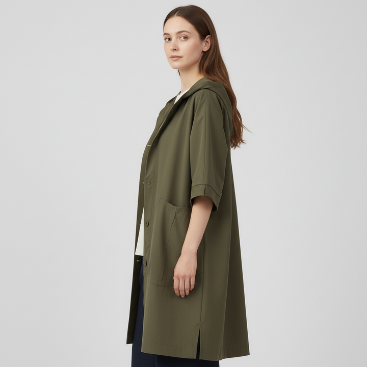 Płaszcz Damski Długi z Klasyczną Linią