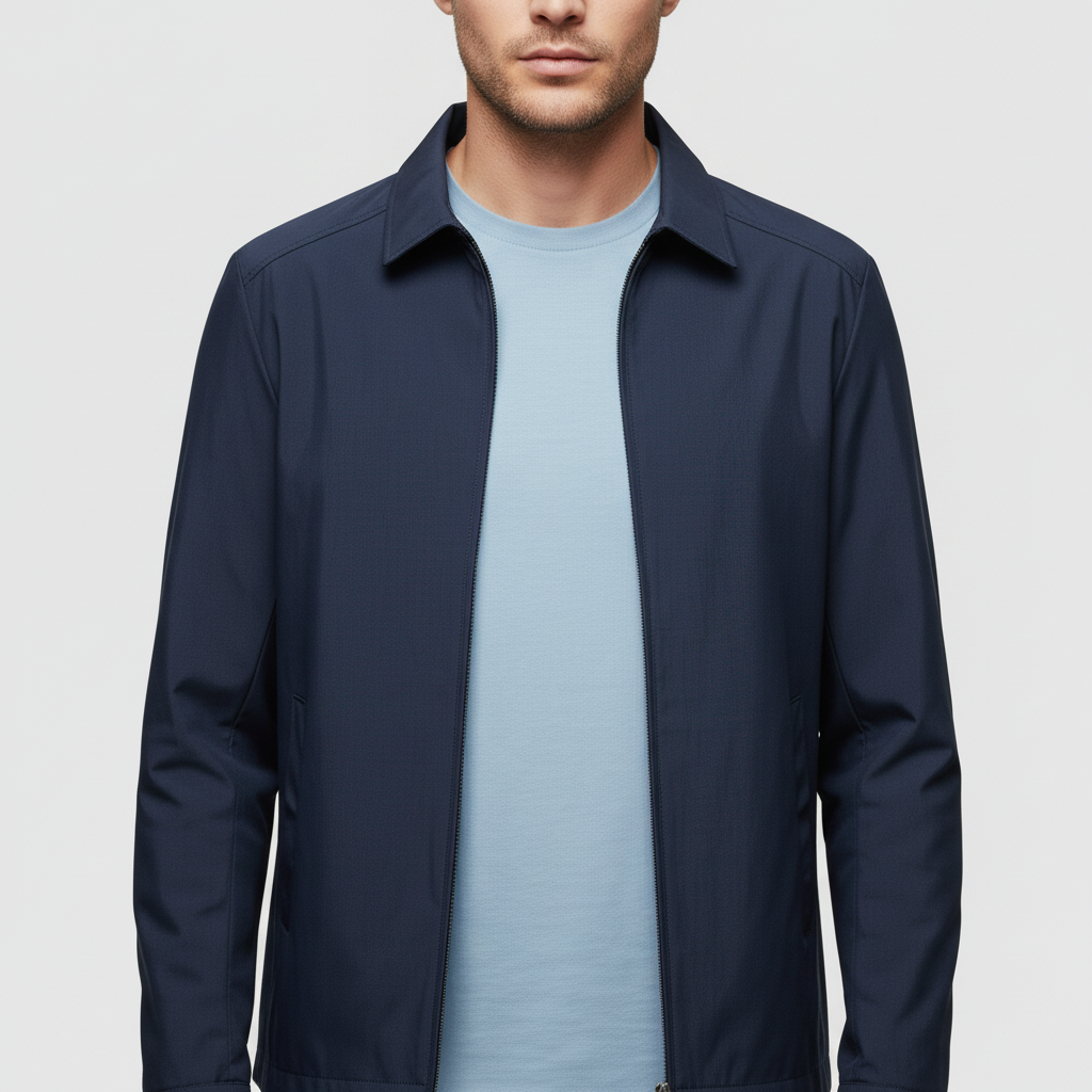 Męska Jesienna Marynarka Biznesowa Z Kołnierzem