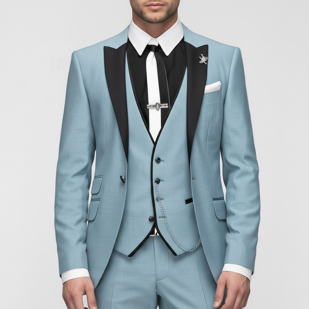 Garnitur Męski Trzyczęściowy z Blazerem i Kamizelką