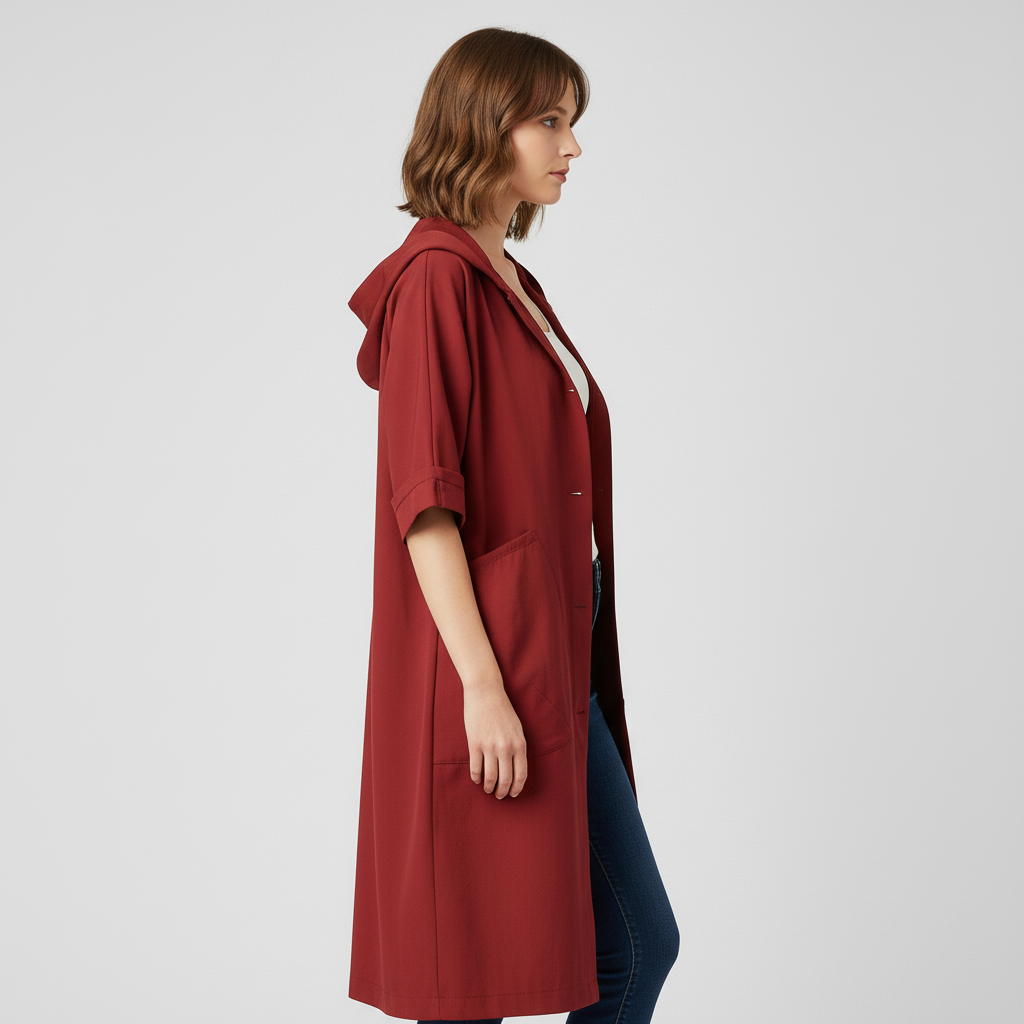 Płaszcz Damski Długi z Klasyczną Linią