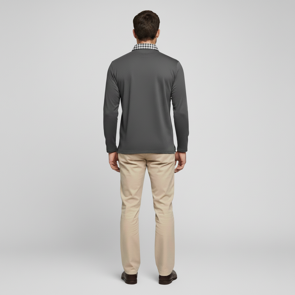 Polo Męskie Zimowe z Długim Rękawem