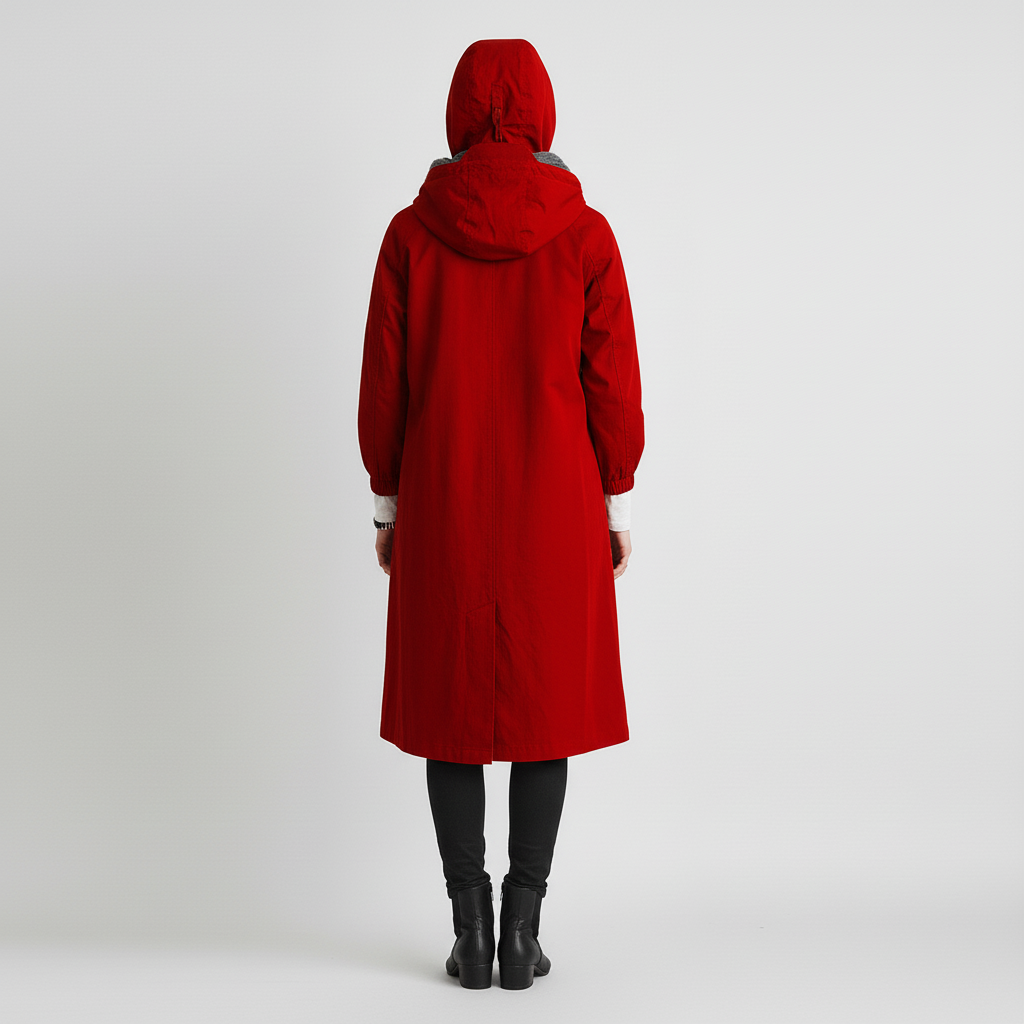 Trencz Damski z Kapturem w Klasycznej Formie