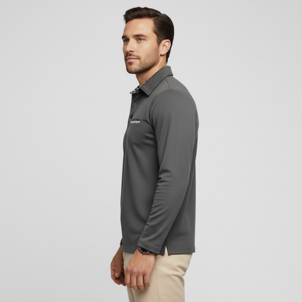 Polo Męskie Zimowe z Długim Rękawem