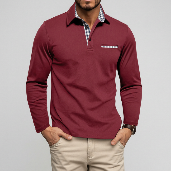 Polo Męskie Zimowe z Długim Rękawem