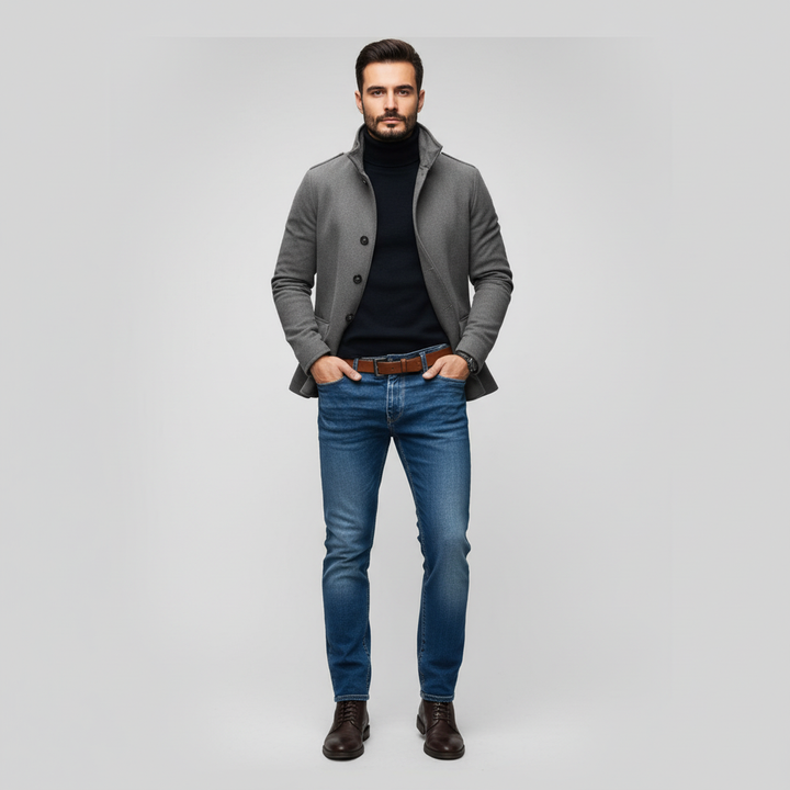 Płaszcz Męski z Klasycznym Krojem