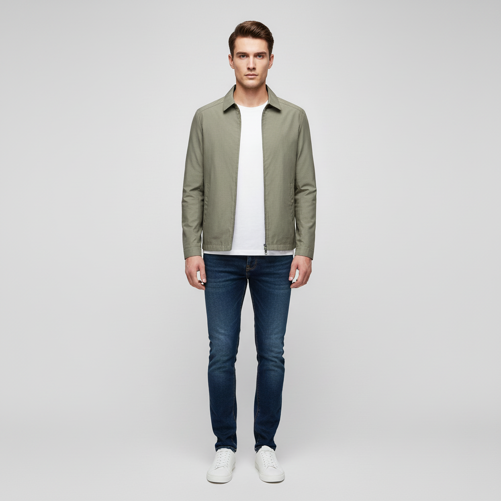 Męska Jesienna Marynarka Biznesowa Z Kołnierzem