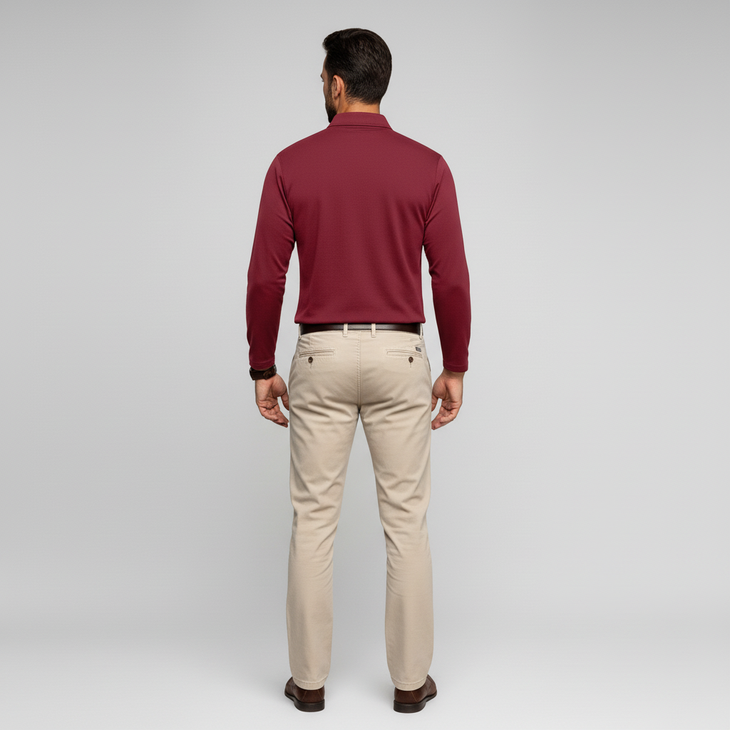 Polo Męskie Zimowe z Długim Rękawem