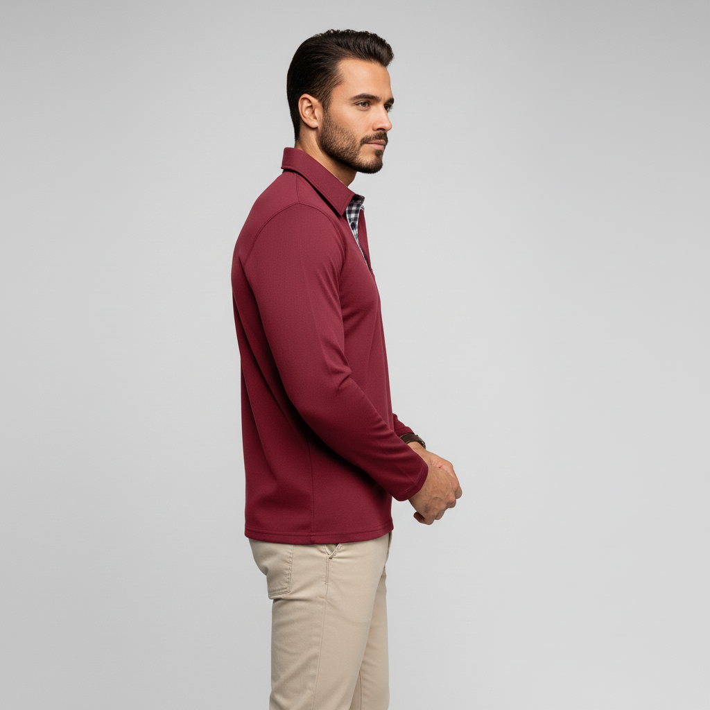 Polo Męskie Zimowe z Długim Rękawem