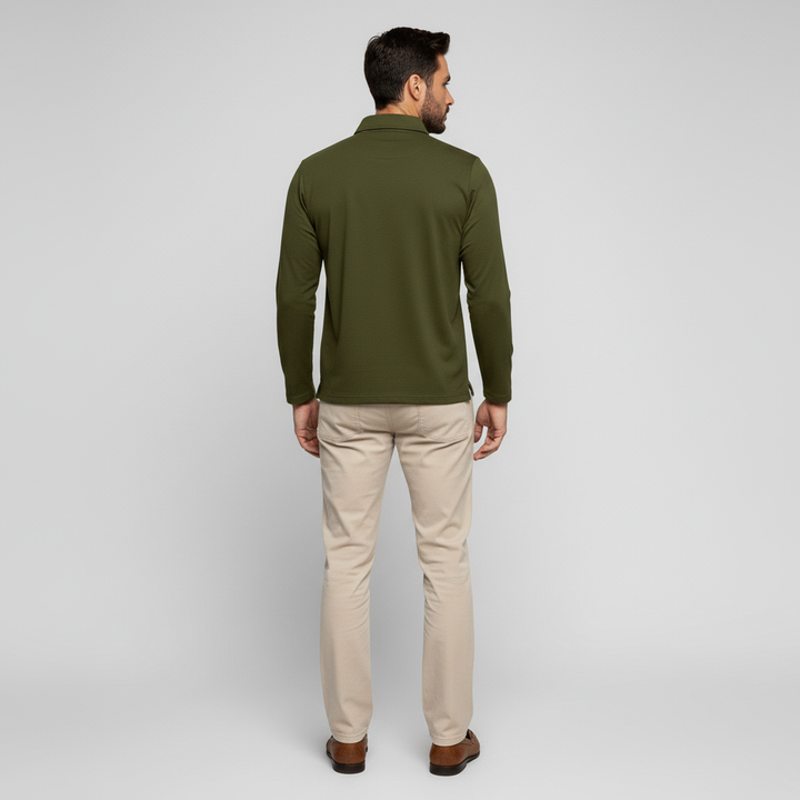 Polo Męskie Zimowe z Długim Rękawem